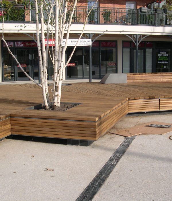Aménagement urbain en bois - Banquettes